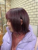ファブ 千葉店(FaB)&nbsp;【ブリーチなしダブルカラー×チェリーピンク】レイヤーカット