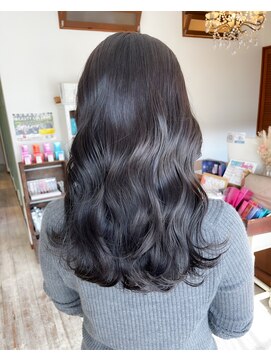 セットアップ 倉敷美和店(SET-UP) ブリーチ無し ナチュラルカラー グレー 暗めカラー