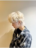 黒髪クラゲヘアー/オリーブグレー/小顔ココアベージュ
