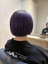 ネウィ 大分中央町店(newi) パキッと映える鮮やかラベンダーカラー★美ラインミニボブ