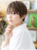 オリーブベージュブリーチなしひし形ベリーショート30代40代A22