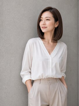 サムシング(Something.) ミディアムボブ_大人女性_上品
