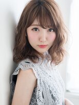 ra's 南行徳 髪質改善トリートメント&カラー 南行徳北口【10月1日オープン（予定）】&nbsp;センターパート×厚めバング☆清楚ピュアミディ