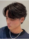 横浜西口ニュアンスパーマフェザーパーマセンターパートウルフ