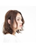 ラフさと甘さが大人カワイイ♪小顔ボブ【EARTH五反田店】