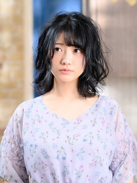 ヘアーサロン キー(Key) 20代30台オススメ♪黒髮ナチュラル　エアリーミディアム