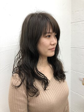 アメリ(Ameri) -Ameri-ロング　×   プラチナカール　×   アッシュグレー