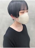 ＊【SUN】黒髪ラインショート　二色