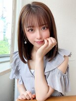 アフロート ディル(AFLOAT D'L)&nbsp;20代30代40代大人かわいい小顔ボブ ひし形シルエット グレージュ