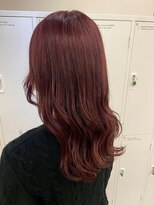 モルニ(MORNI)&nbsp;髪質改善トリートメント_マロンベージュ Aラインボブ かきあげ