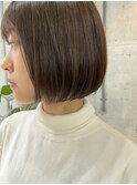 ボブ ミニボブ 切りっぱなしボブ 透明感カラー 表参道