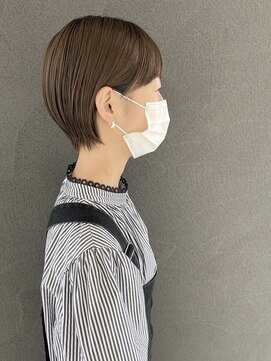 イロプラス 南田宮店(iro+) 【nobuyo】丸みショート × foggy beige