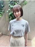 モードな顔まわりレイヤーショートボブ!