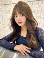 ルームバイシー 新宿(Loom. by Sea)&nbsp;韓国風前髪/シルキーベージュ/グレージュカラー/斜めバング