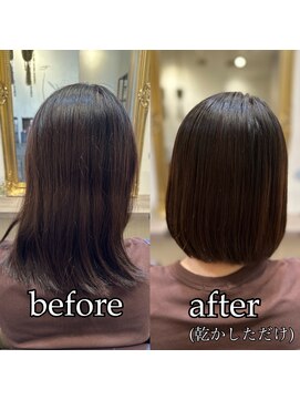 ルフール(ref-le) 痛んで見えてしまうパヤパヤ毛も、美髪矯正でまとまるツヤボブに