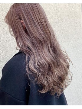 エヌプラス(N+) くびれヘアアプリコットオレンジ夏ハイライトカラー