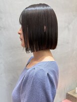 ロンドポレール 北千住(Lond polaire)&nbsp;縮毛矯正×黒髪×レイヤーロング×グレーベージュ