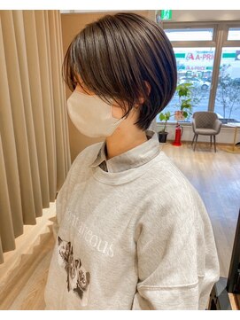 バランス ヘアーアンドアイラッシュ 野田店(balance.) ショートボブ×アッシュブラウン