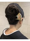 黒留袖ヘア