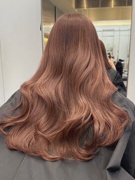 ノク(nok) ミルクブラウン_黒髪ボブルフネビージュ小顔ワンレン