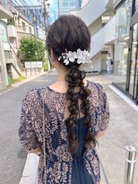 ★お呼ばれパーティーセット編みおろしツインピンクブラウン★