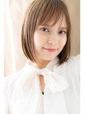 □艶感透明感カラー前下がり切りっぱなしボブ316-2大宮20代30代