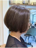 イメチェン外ハネボブ美髪ワイドバングレイヤーショート/大宮