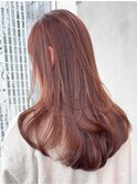 ロング顔周りレイヤー韓国ヘア美髪_ba509181
