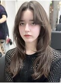 韓国レイヤーカット/ブリーチ/レイヤーカット/ダブルカラー