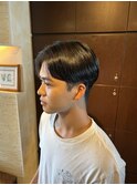 MEN’S HAIR/ブルーブラック/フェザーパーマ/ストレート