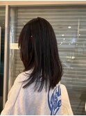 セミロングレイヤーカット顔周りレイヤーウルフハッシュカット