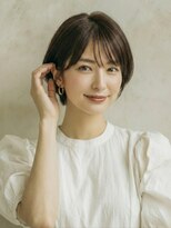 シータ 成増(THETA) 大人丸みショートボブ20代30代40代◎前髪あり耳掛けボブ成増