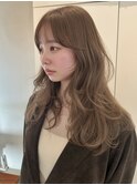 韓国風/レイヤー/前髪カット/オリーブ/透明感/ハッシュカット