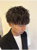 シャドウパーマ無造作スタイル