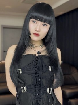 アイヴァン(AIVAN) レイヤーカット ブルーブラック 姫カットi