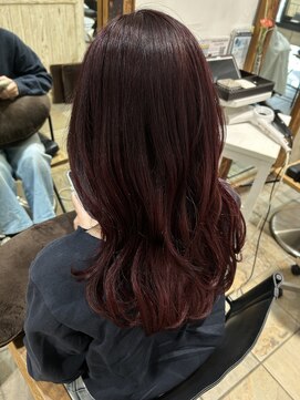 ユアーズヘア 池袋(youres hair) ワインレッドカラー