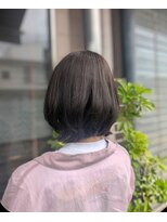 ニコ ピカビア(nico picabia) 暗髪でも重くない透明感グレージュ×大人可愛い丸みボブ