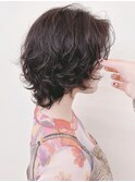 【morio 原宿】ひし形ウルフレイヤーパーマ　外国人風