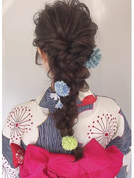 アロス ヘアー(Aross hair) あみおろし　浴衣ヘア