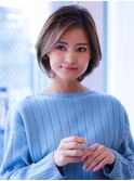 【小鳥居】シルキーベージュ大人可愛いボブショート前上がりボブ