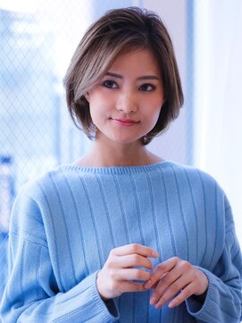 アフロート ギンザ(AFLOAT GINZA) 【小鳥居】シルキーベージュ大人可愛いボブショート前上がりボブ