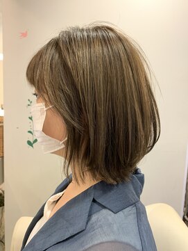 パシフィックダズールバトン(Pacific Dazzle baton) ☆ハイライト×外ハネボブ☆伸ばしかけでも素敵に♪神戸垂水人気