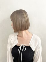 小森谷グレーベージュ,ボブ,ベージュカラー,ハイトーンカラーe30