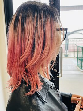 シャンプーボーイ 佐世保駅前店(SHAMPOO BOY) レイヤースタイル　佐世保美容室　ピンクカラー