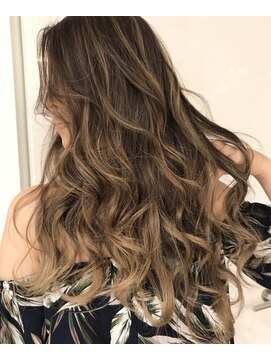 アオアクア バイ グルグル 小岩店(ao akua by GULGUL) レイヤーロング グラデーションハイライト 小岩