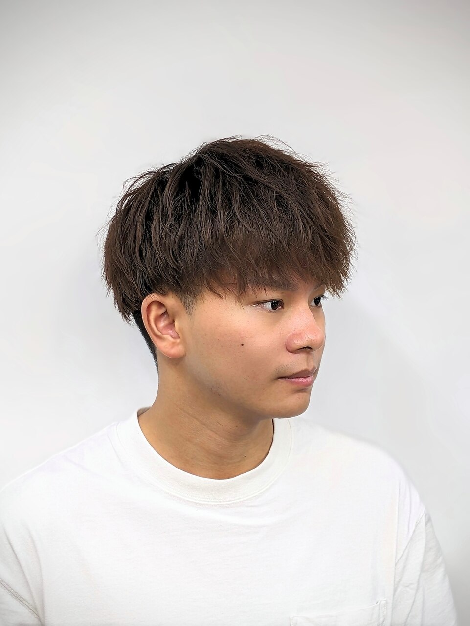 ソフトツイストスパイラルパーマ ツーブロック マッシュパーマ