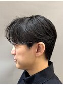 メンズ/センターパート/ニュアンスパーマ/カルマパーマ