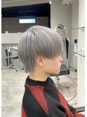 シルバーカラーメンズマッシュ