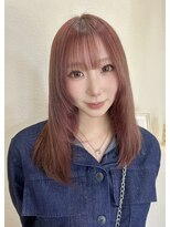 ブランシェ 春日井市民病院前店(BRANCHE) ミディアムレイヤー×ピンクカラー