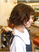 #お洒落度UPパーマ #MIX巻き×切りっぱなしボブ